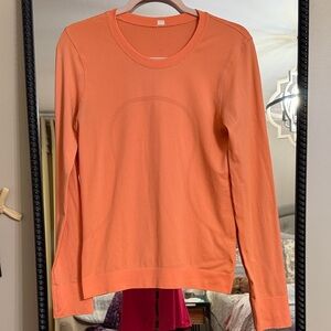 lululemon athletica Vibrant Orange Long Sleeve Top